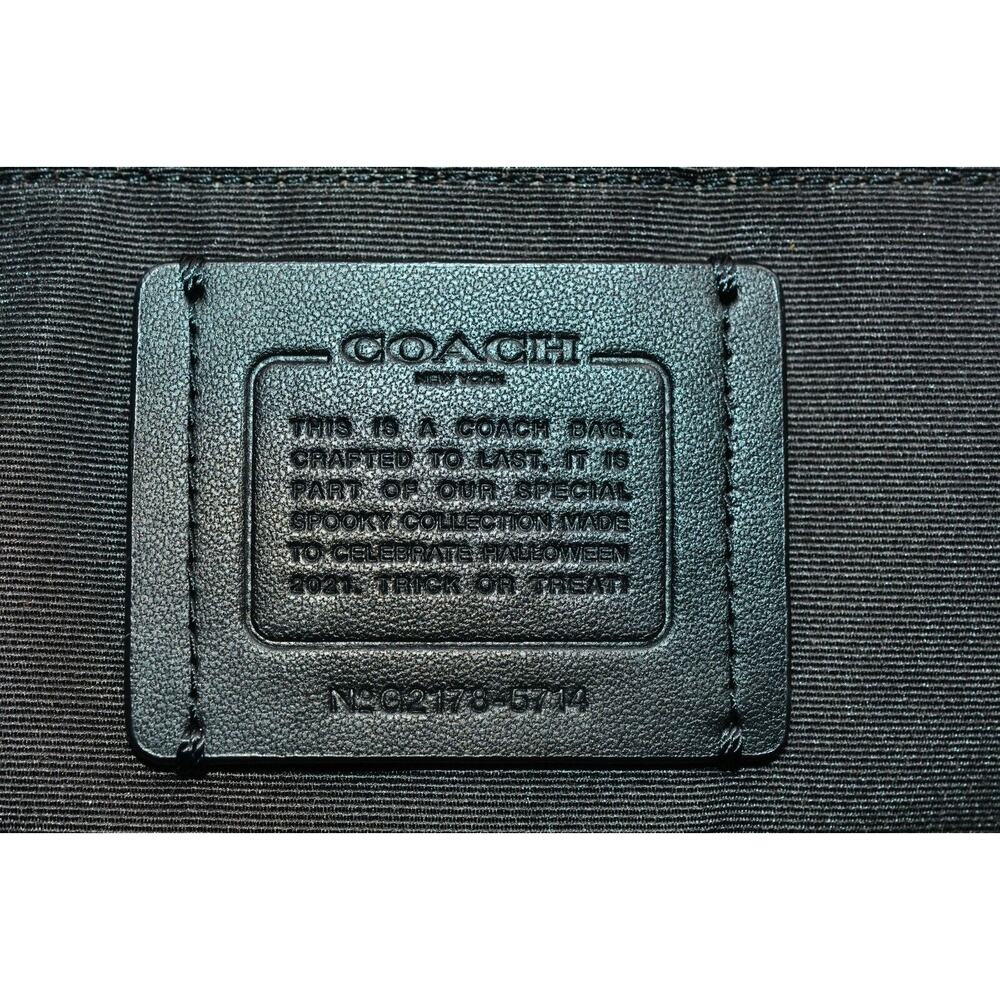 Coach Signature Halloween City Tote In Signature Canvas Pumpkin Ghost RARE - Picture 11 of 11